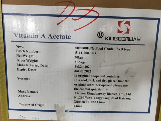 Запрос по индивидуальному заказу Фуражный класс Витамин А 1 000 000IU/G с EINECS 200-673-2