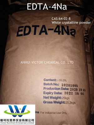 Промышленный белый порошок EDTA-4na / EDTA-2na 99% CAS 64-02-8 Формула C10h12n2na4o8