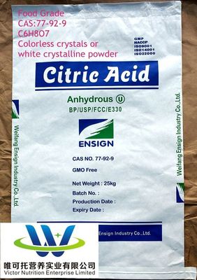 Пищевая цитрусовая кислота безводная с и стандартами CAS 77-92-9 EINECS 201-069-1