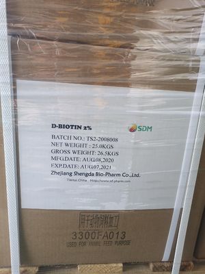 Фармацевтический класс D-биотин Витамин H 96% Чистый CAS No 58-85-5 с 90% действующими веществами